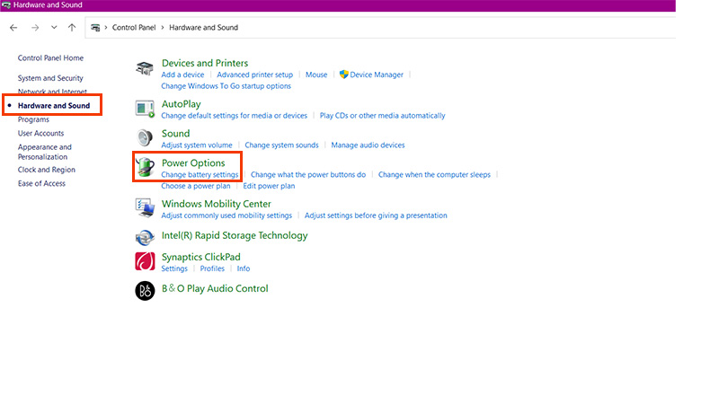 تغییر تنظیمات Power plan برای جلوگیری از داغ شدن پردازنده