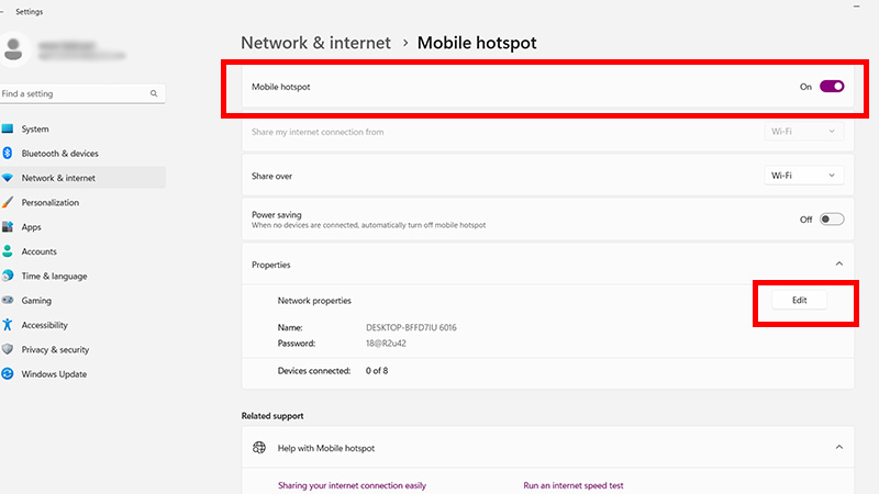نحوه تبدیل لپ تاپ به مودم وای فای در ویندوز 10 و 11 مرحله 3