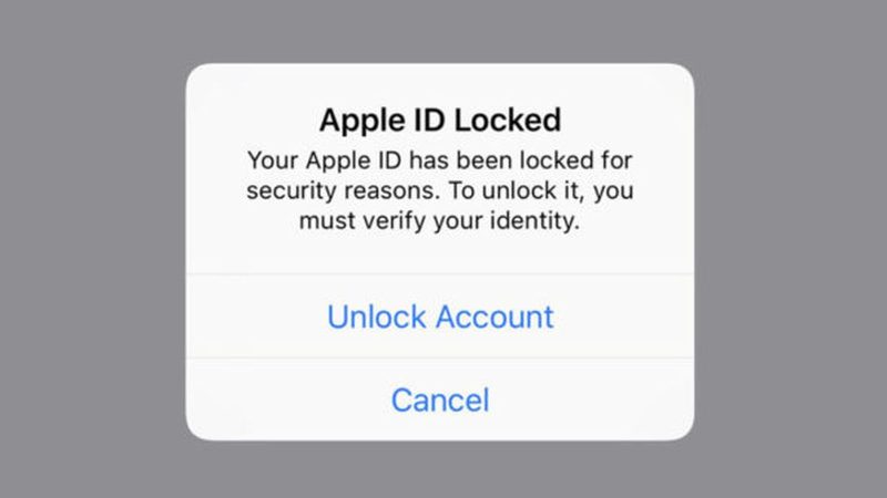 علت لاک شدن اپل آیدی