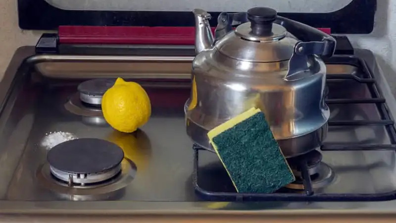 جرم گیری کتری استیل با آبلیمو